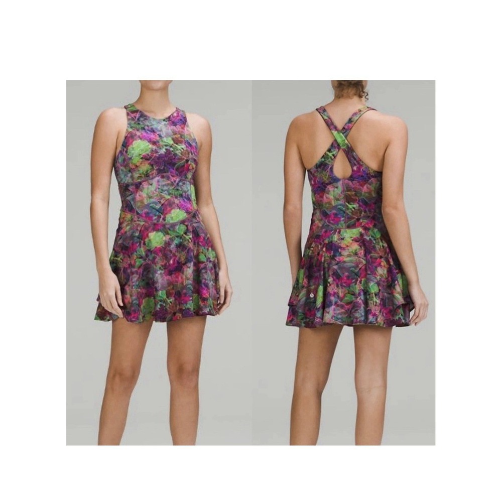 Lululemon Court Crush DressVivid Floral Tone Multi Size 2‎ Athletic